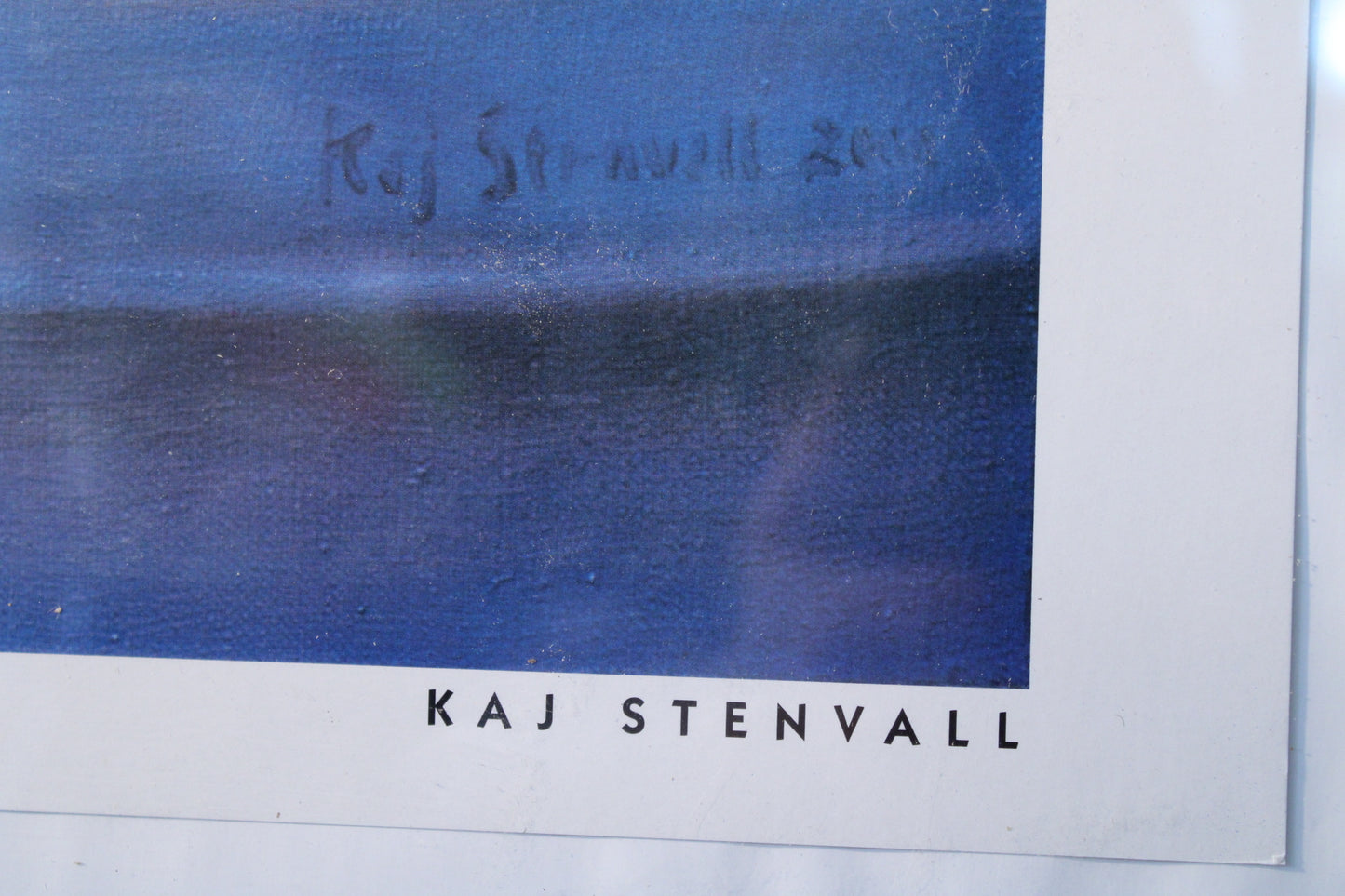Kaj Stenvall – Innostunut saippuakauppias osaa soutaa (2000), juliste printatulla signeerauksella
