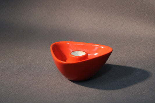 Arabia AO kynttilänjalka – Ulla Procope, punainen keramiikka