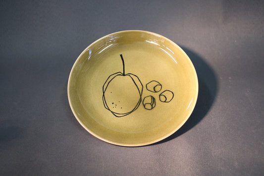 Arabia Graffito -sarjan ruskea lautanen, Gunvor Olin-Grönqvist