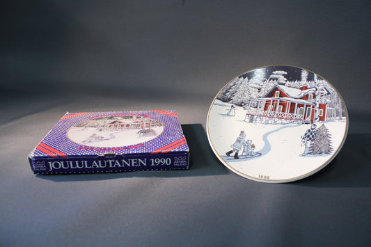 Arabia joululautanen 1990 – Tove Slotte, alkuperäinen laatikko