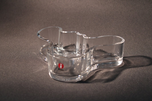 Iittala Aalto-malja, kirkas lasi, 136 mm, Alvar Aalto design, Suomi