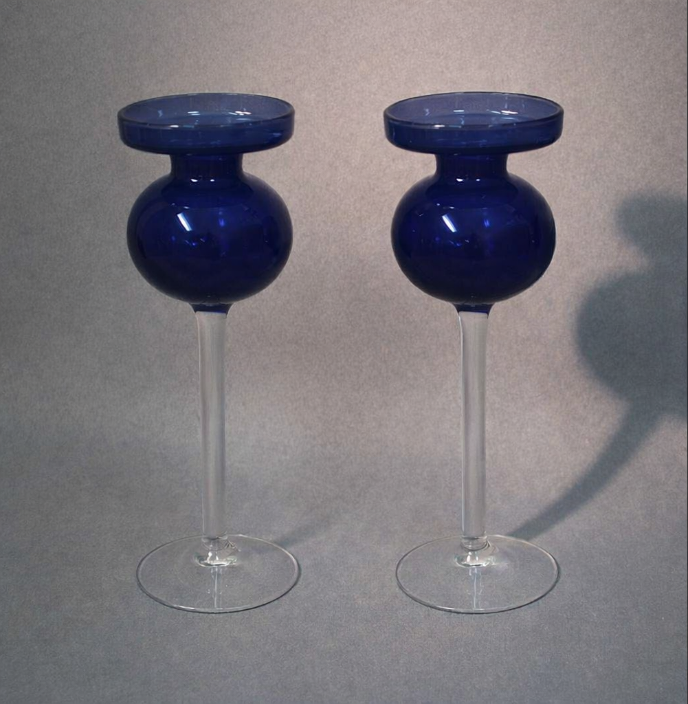 Iittala 青いキャンドルホルダー 2660 – Erkki Vesanto | Wintti