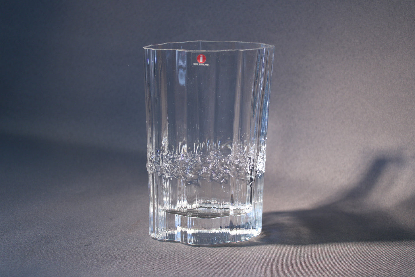 Iittala Pallas -maljakko Tapio Wirkkala, kirkas lasi