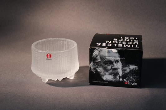 Ultima Thule kynttilälyhty, matta kirkas lasi, Tapio Wirkkala, alkuperäispakkaus