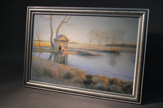 Kaj Stenvall juliste Ei mikään kolmio Bermudalla kehystettynä A4-koossa