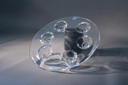 Meri Lasi kynttilätarjotin – kirkas lasi, 6 kynttilälle