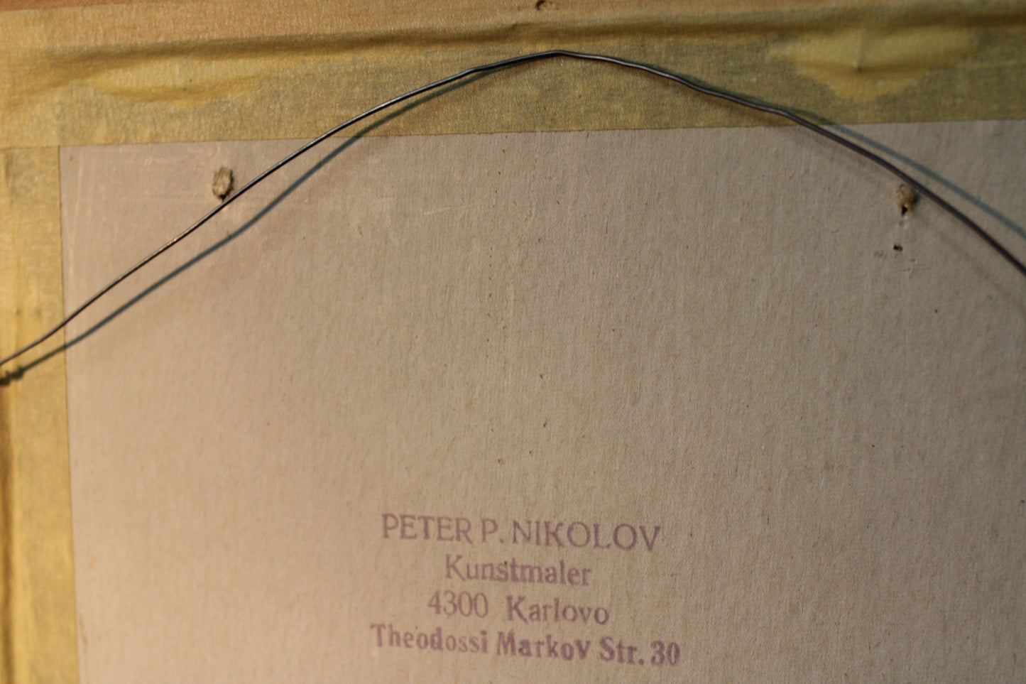 Kehystetty Peter Nikolovin öljyvärimaalaus