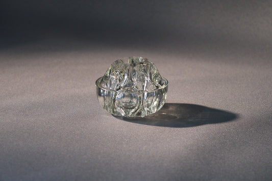 Riihimäen Lasi – Kukkapidike kirkas, vintage puristelasi