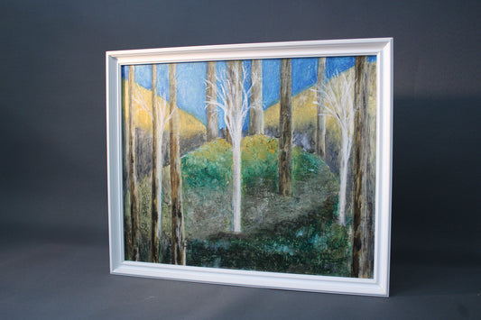 Signeeraamaton maisemamaalaus – metsä ja vuorimaisema