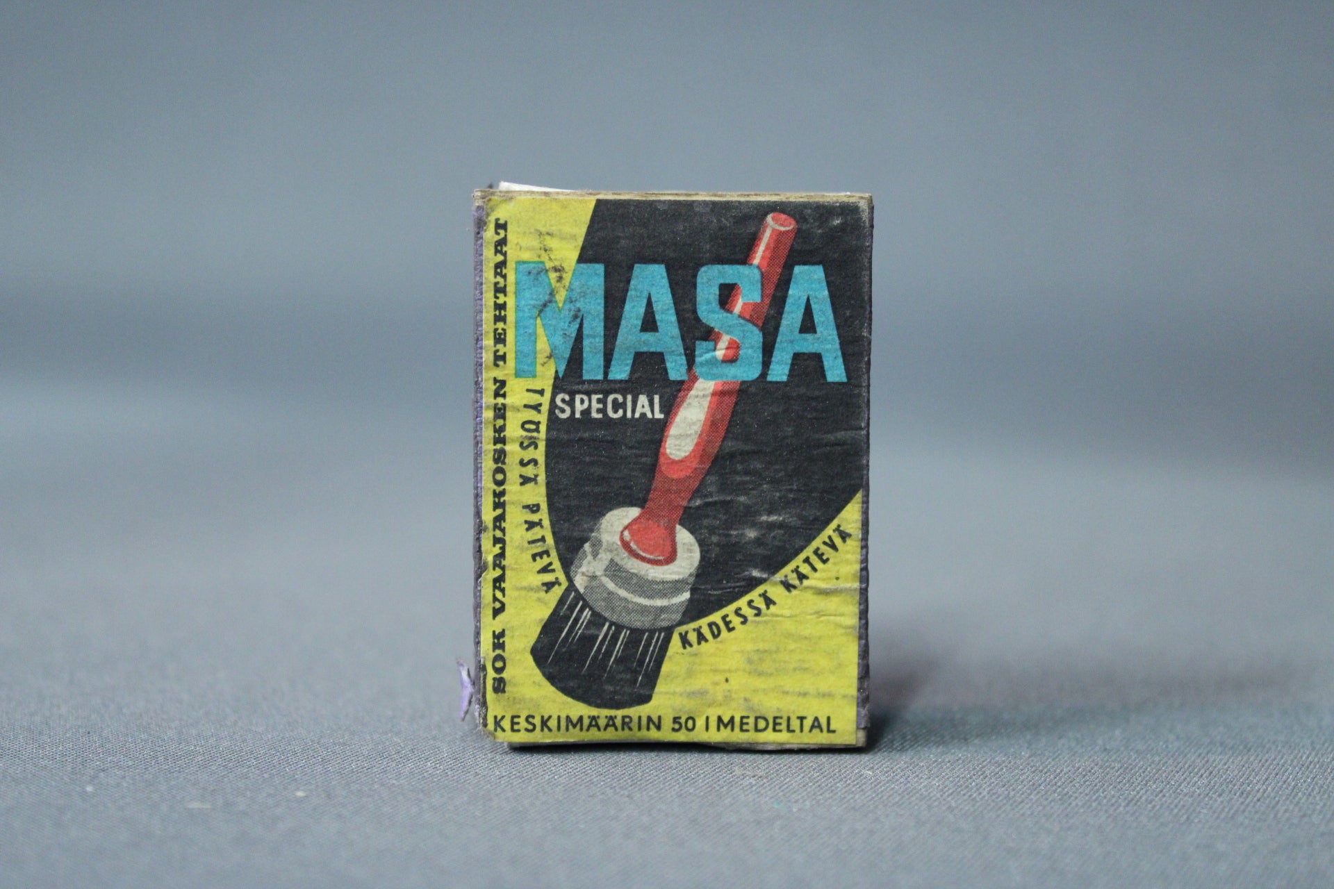 Masa Special -mainoskuvitus tulitikkurasia