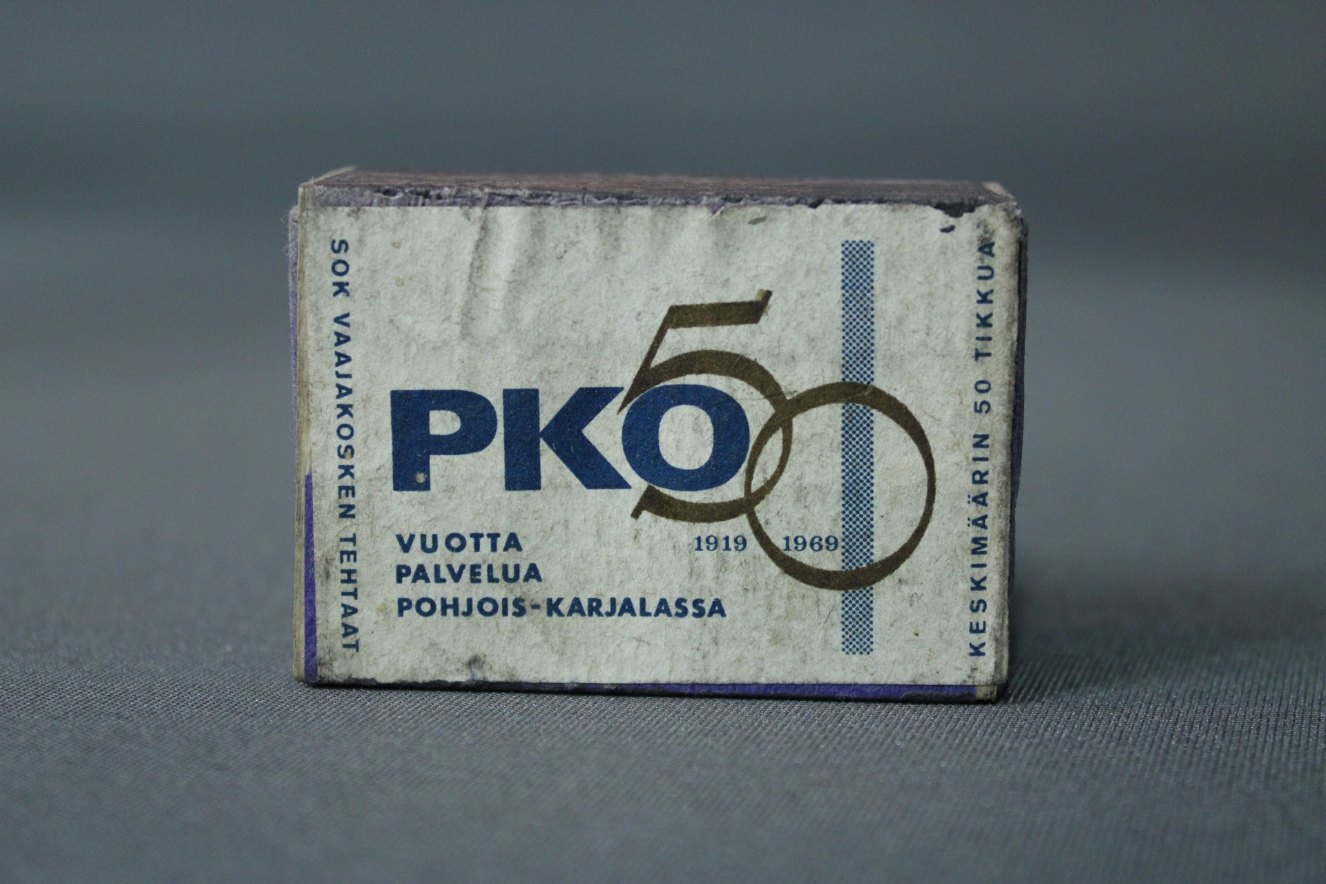 PKO 50 vuotta 1919–1969 tulitikkurasia
