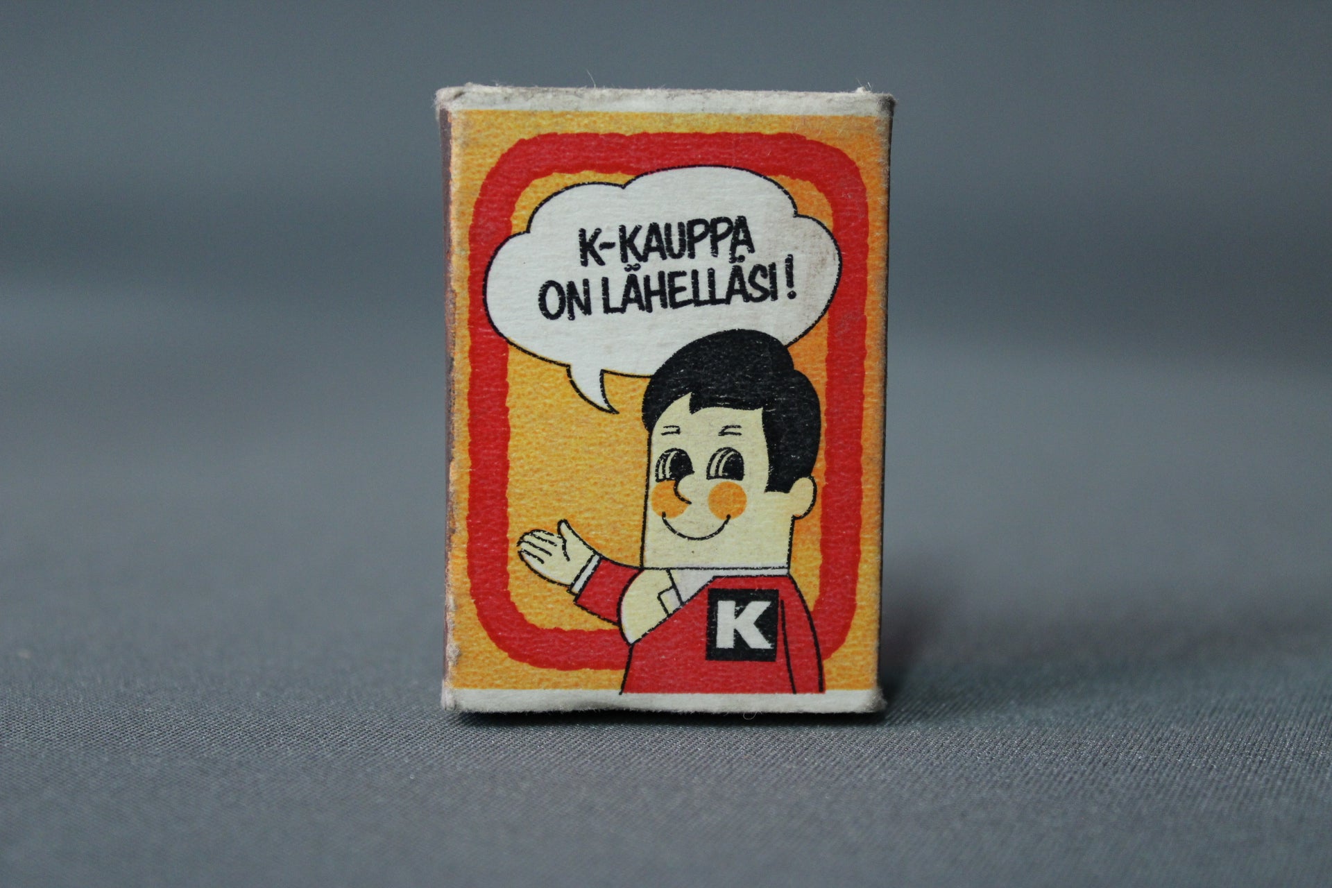 K-kauppa on lähelläsi -mainos tulitikkurasia