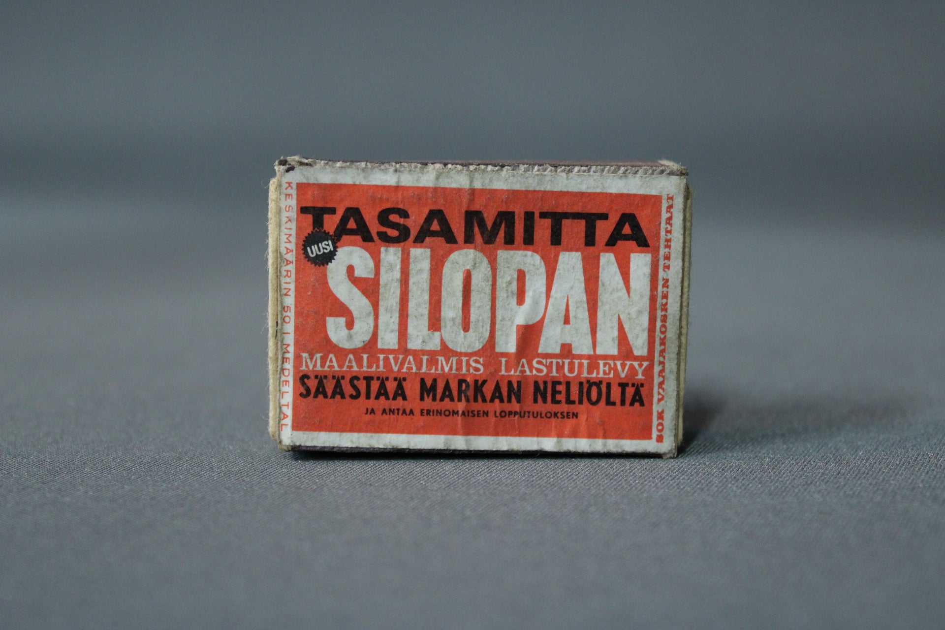 Silopan tulitikkurasia, vintage mainosaskit