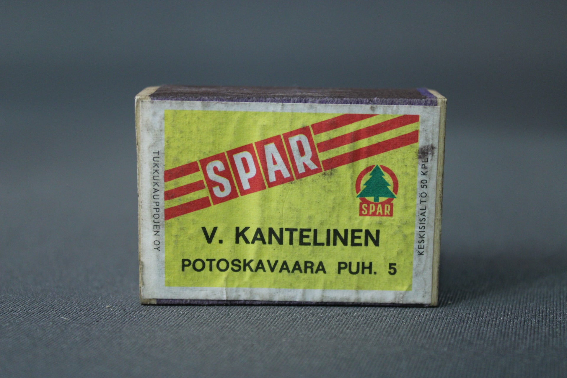 SPAR-kaupan mainos tulitikkurasia