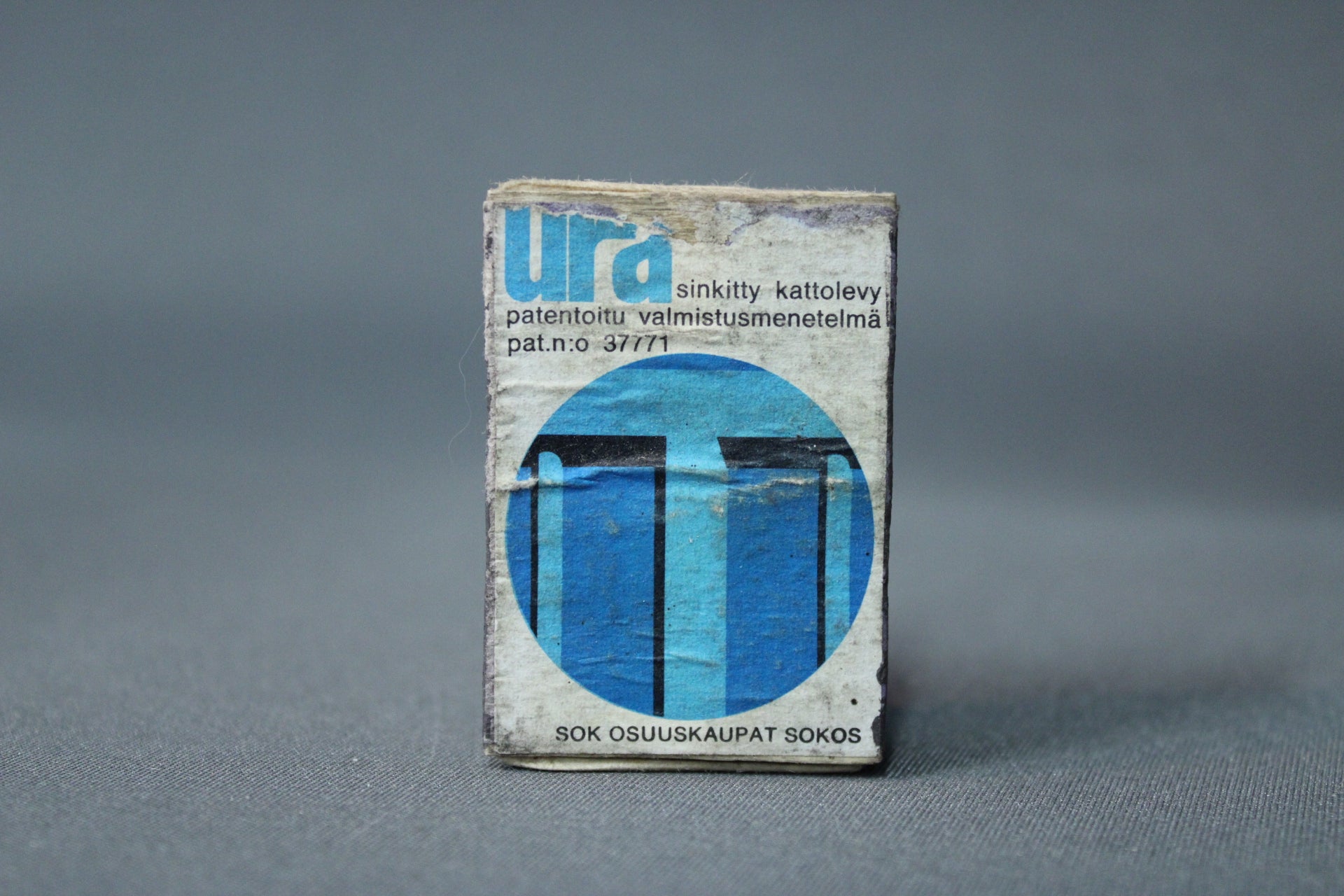 Ura kattolevy mainos tulitikkurasia, SOK Sokos