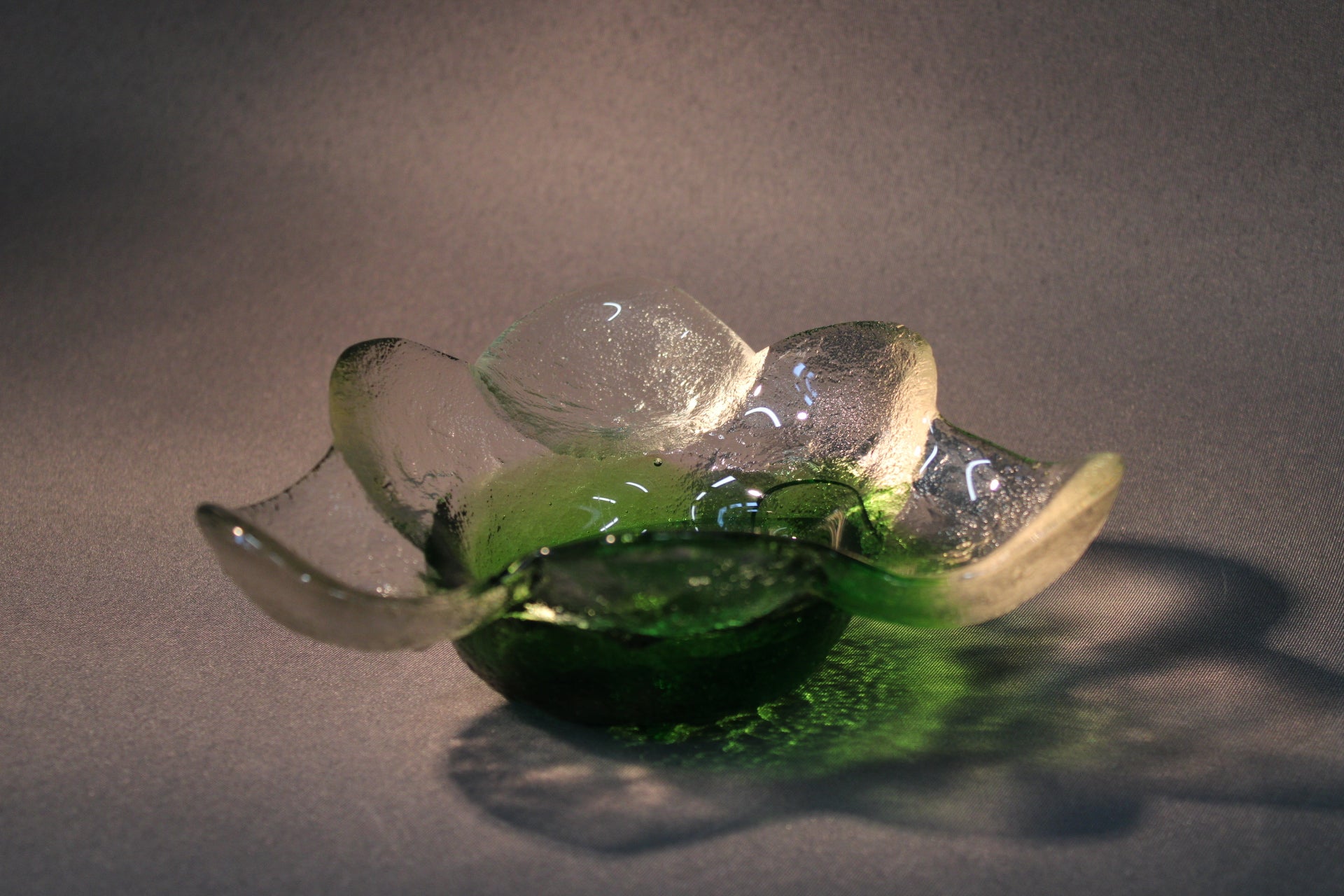 Humppilan Lasi Kivi-Set kulho, vihreä lasi, Pertti Santalahti