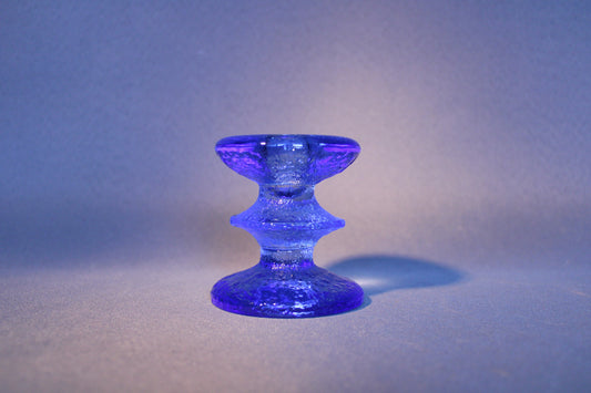 Iittala Festivo sininen 1-solmuinen kynttilänjalka