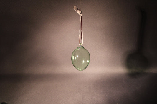 Iittala vihreä lasimuna suupuhallettu lasi