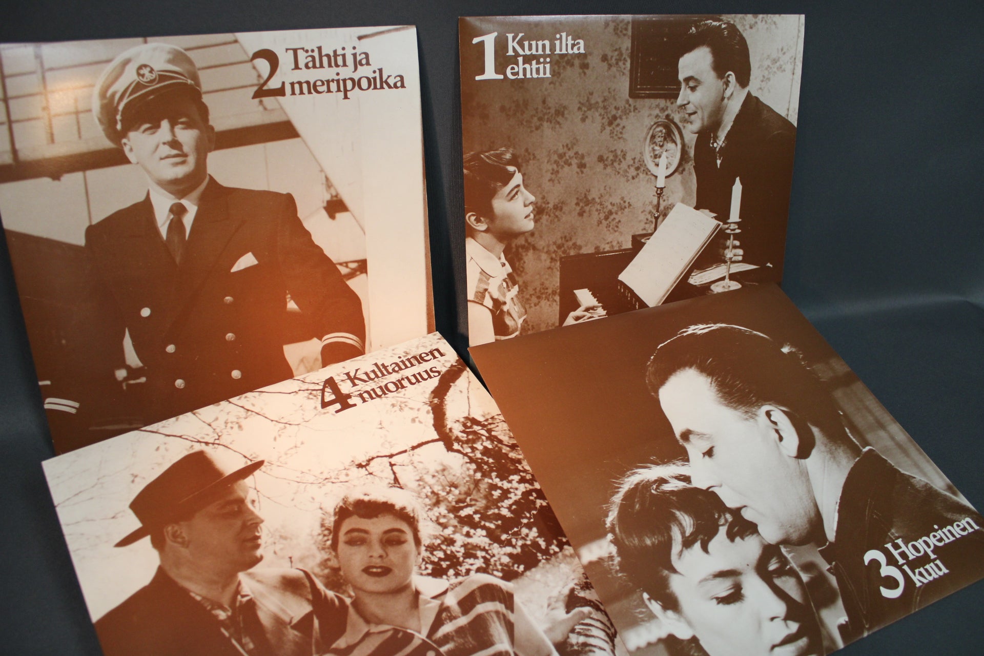 Olavi Virta LP-kokoelma, useita levyjä ja kansia