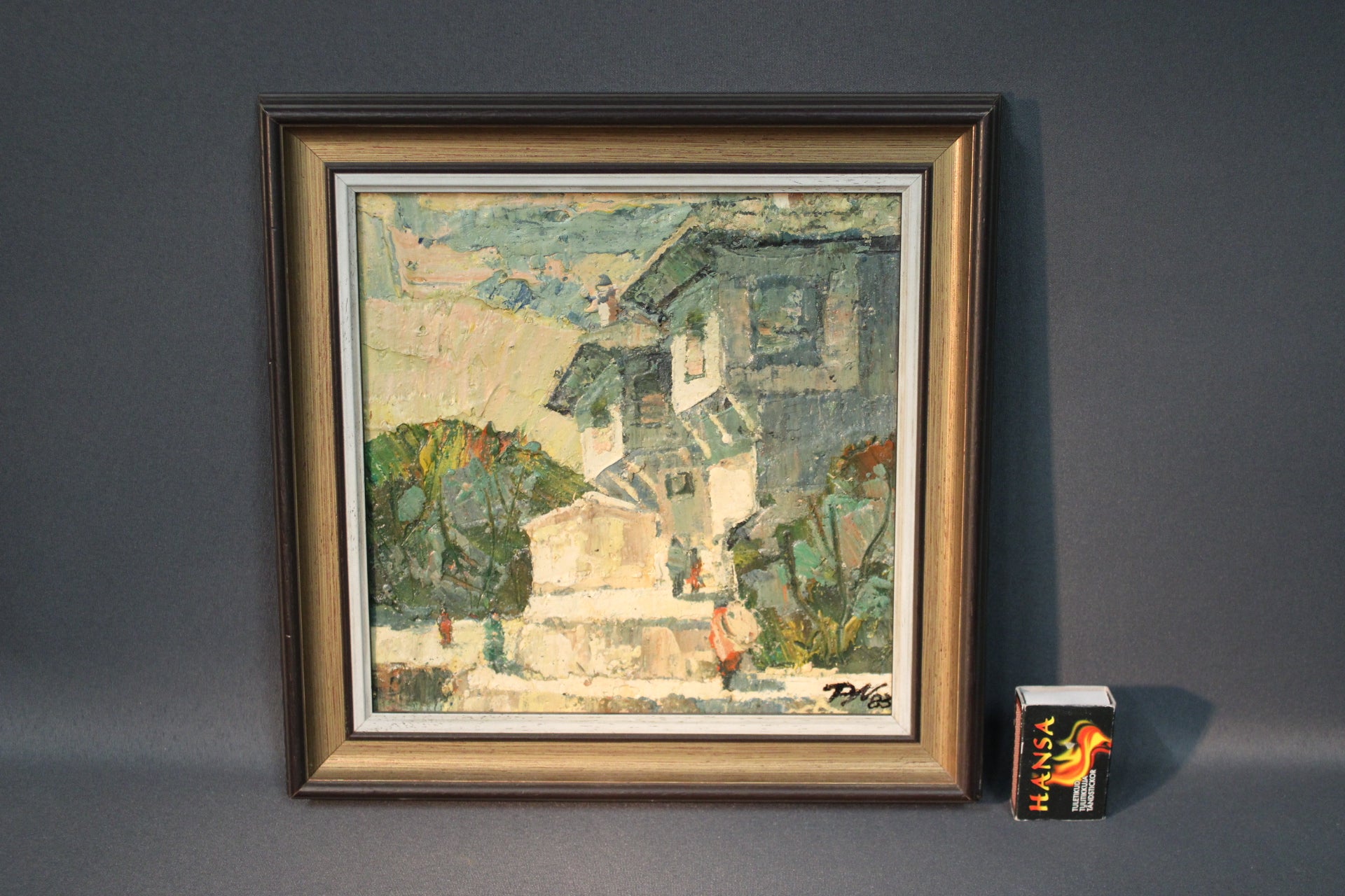 Peter Nikolovin signeeraus öljyvärimaalauksessa