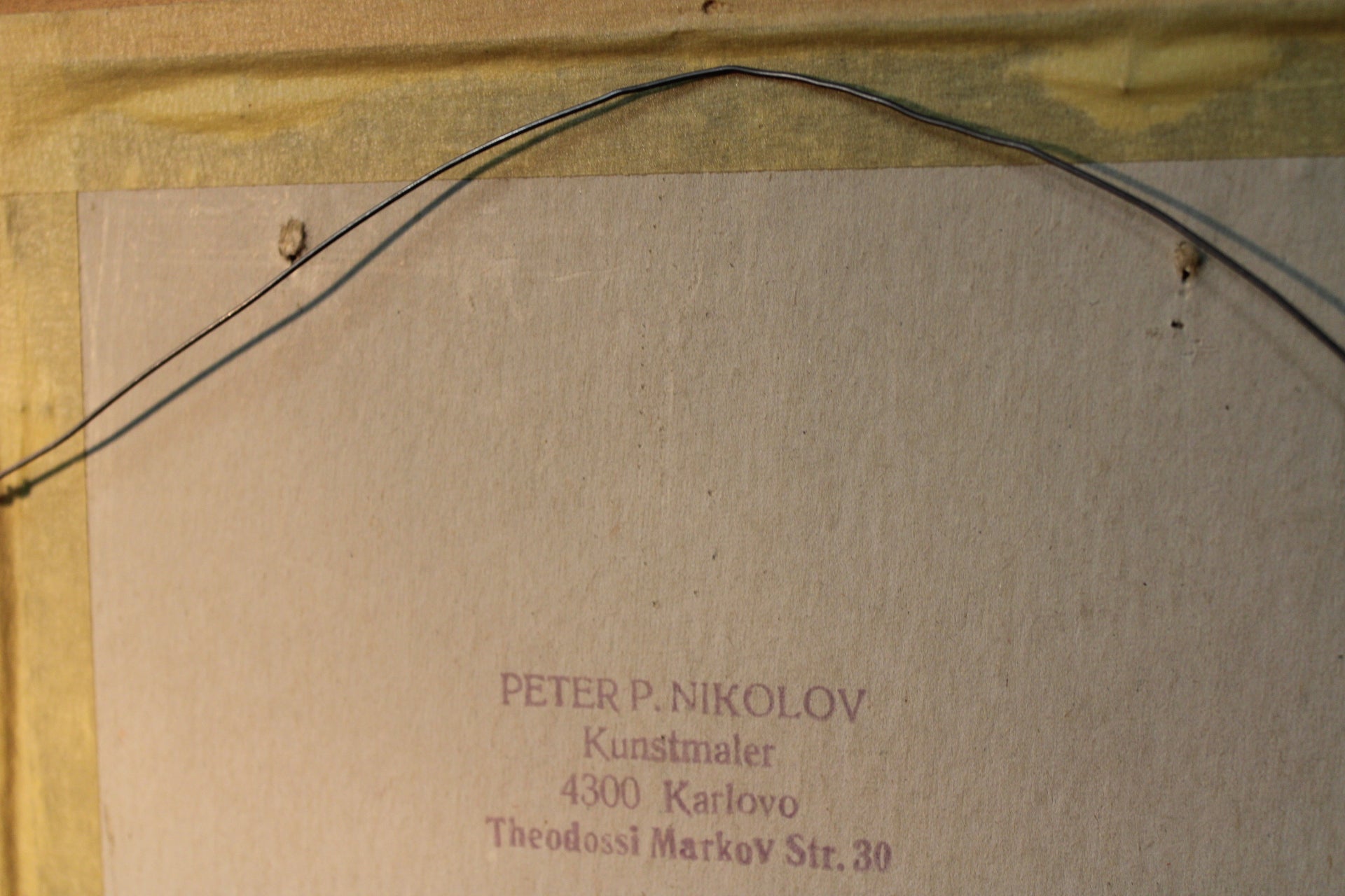 Kehystetty Peter Nikolovin öljyvärimaalaus