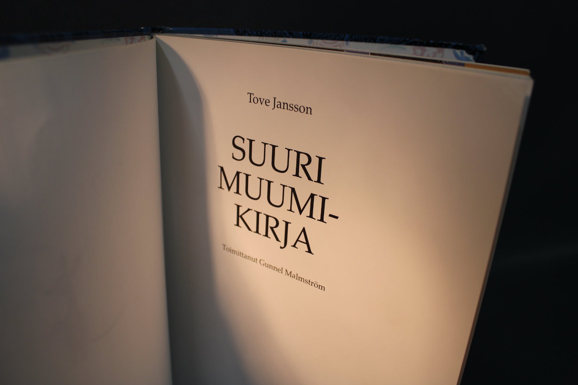 Suuri muumikirja nimiösivu Tove Jansson